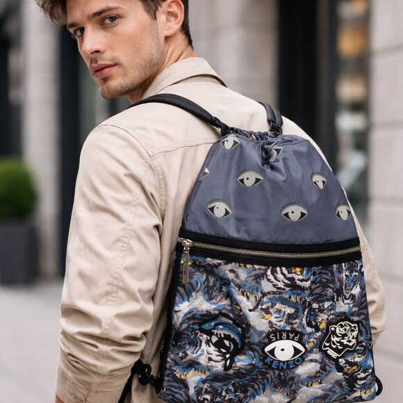 Kenzo Eye Patch Backpack - Multicolor Kenzo Kenzo Eye Patch Backpack USD 212 main image 10